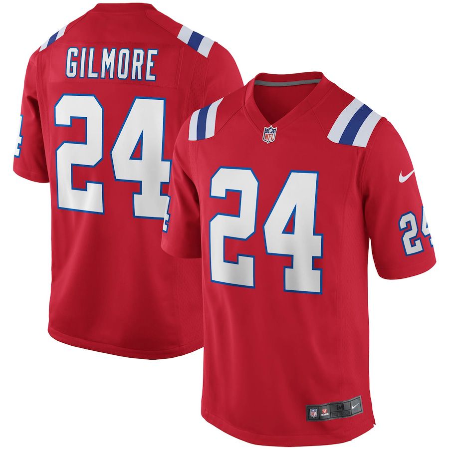 Men New England Patriots #24 Stephon Gilmore Nike Red Alternate Game NFL Jersey->new england patriots->NFL Jersey